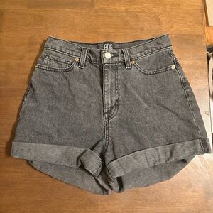 BDG Urban Outfitters Black High Rise Mom Shorts 25